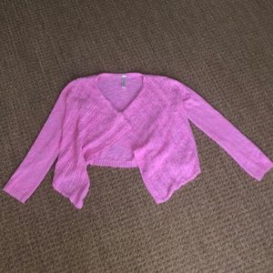 pink knitted sweater